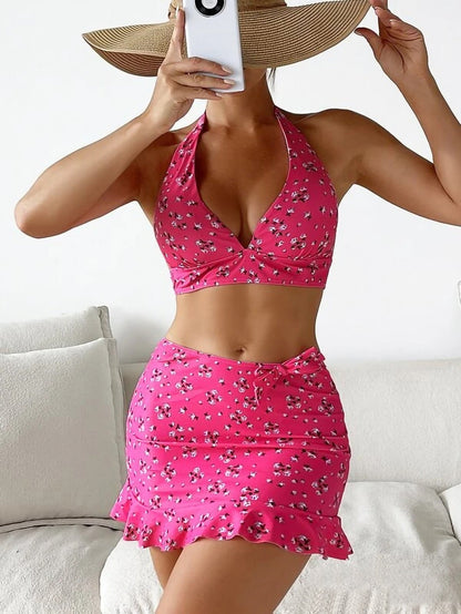 Triple Slit Bikini Set