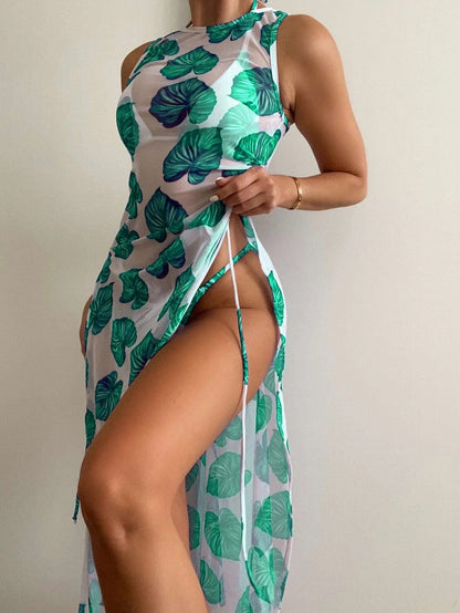 Triple Slit Bikini Set