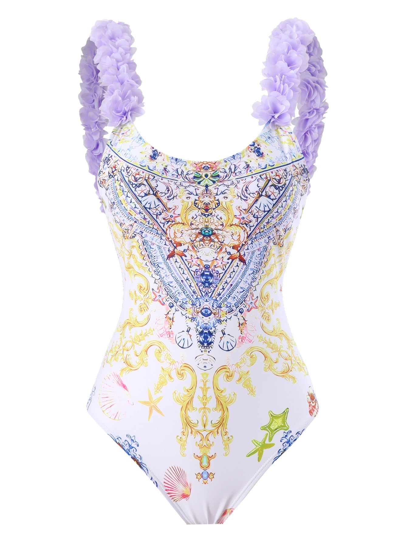 Print Skirted One-Piece Swimsuit