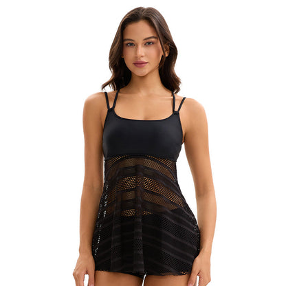 Sports Slit One-Piece Swimsuit
