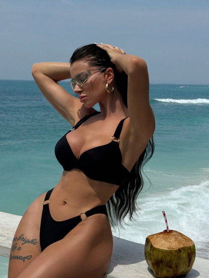 Solid One-Piece Swimsuit