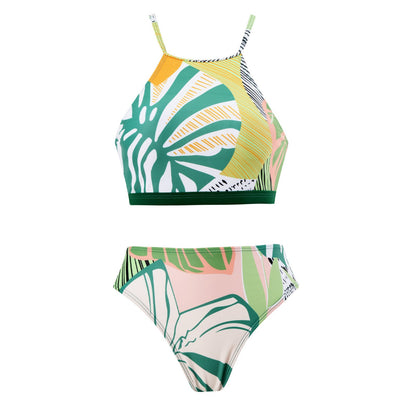 Retro Modest One-Piece Swimsuit