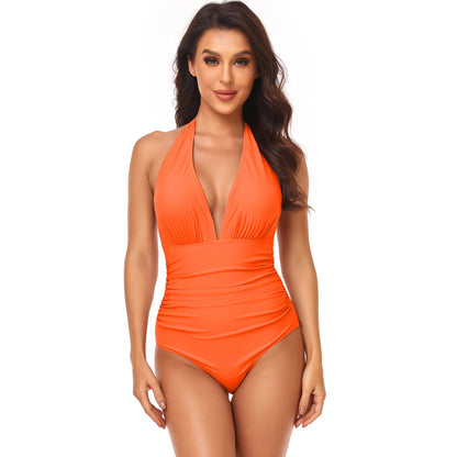 Solid One-Piece Swimsuit
