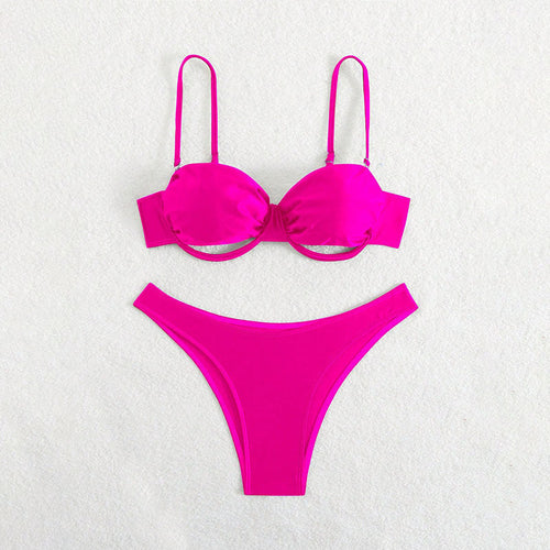 Solid Bikini Set