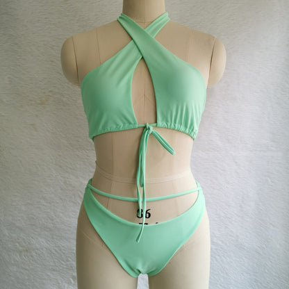 Tie Slit Bikini Set