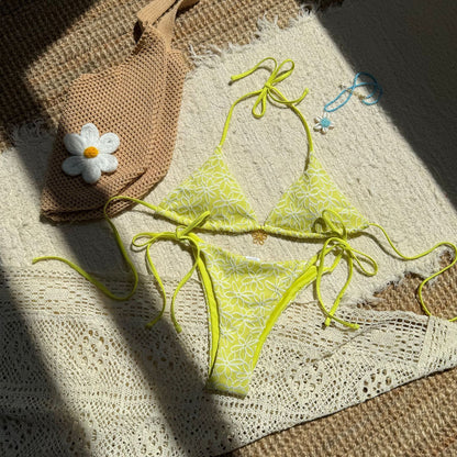 Two-Piece Slit Bikini Set