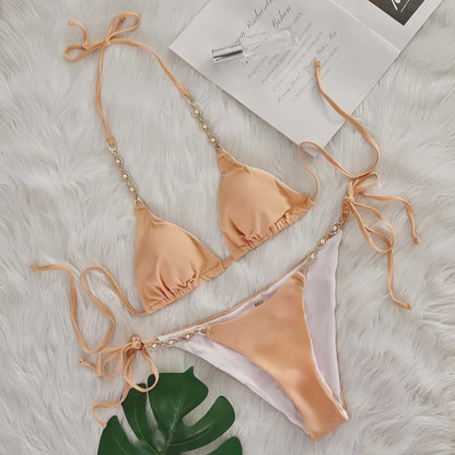 Solid Bikini Set