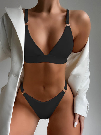 Ribbed Stripe Bikini Set