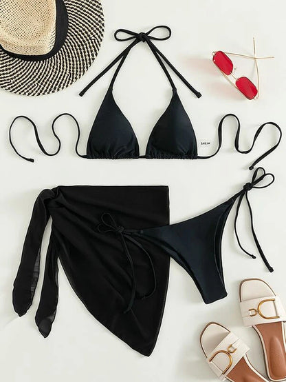 Solid Bikini Set