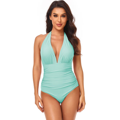 Solid One-Piece Swimsuit