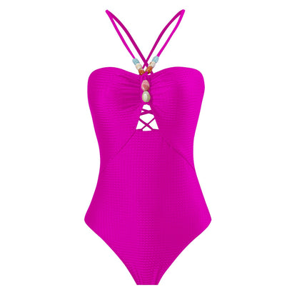 Solid One-Piece Swimsuit