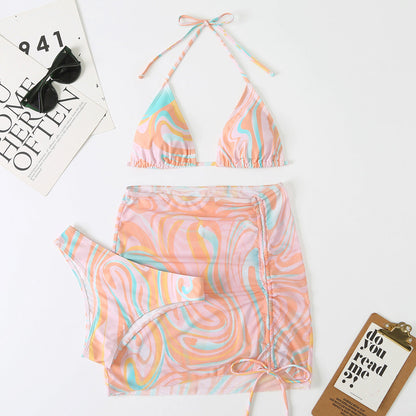 Triple Slit Bikini Set