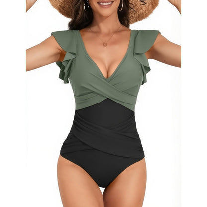 Solid One-Piece Swimsuit