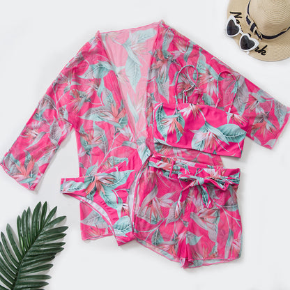 Triple Slit Bikini Set