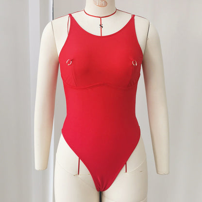 Solid One-Piece Swimsuit