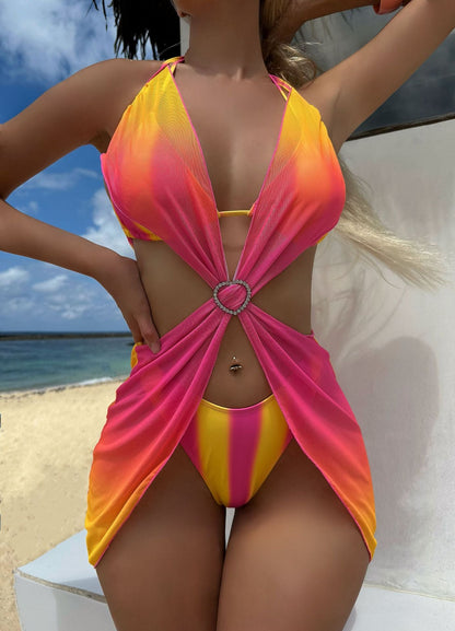 Striped Ombre Bikini Set