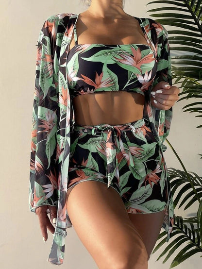 Triple Slit Bikini Set