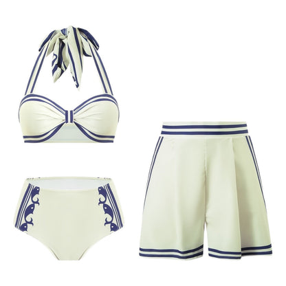 Triple Slit Bikini Set