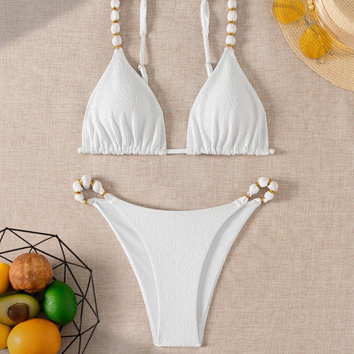 Textured Bikini Set