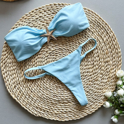 Solid Bikini Set
