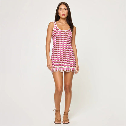 Striped Knit Cover-Up