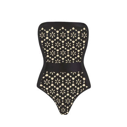 Strapless Black One-Piece Swimsuit