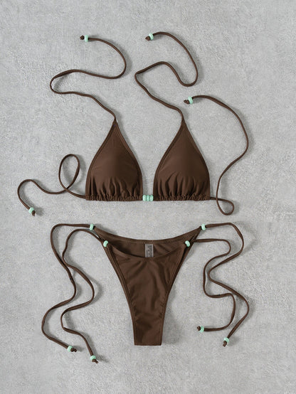 Solid Bikini Set