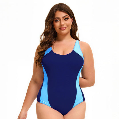 Plus Size Sports One-Piece Swimsuit