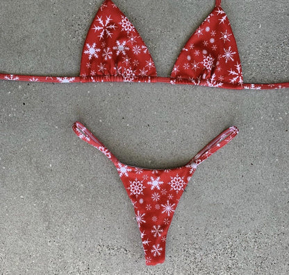 Print Tie Bikini Set