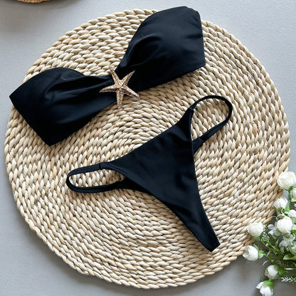 Solid Bikini Set