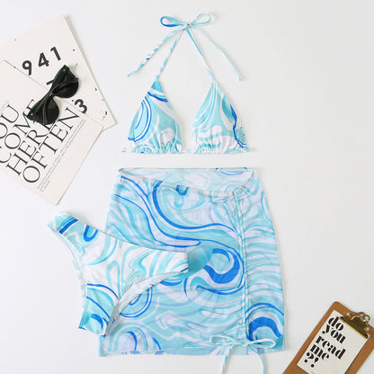 Triple Slit Bikini Set