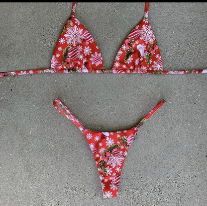 Print Tie Bikini Set