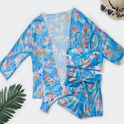Triple Slit Bikini Set