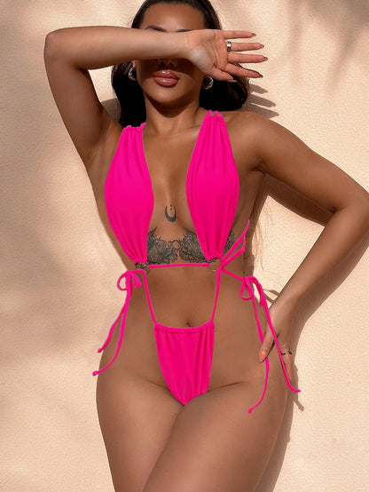 Solid One-Piece Swimsuit