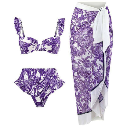Retro Slit One-Piece Swimsuit