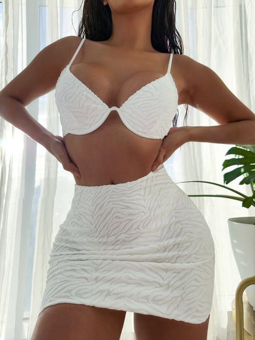 Underwire Slit Bikini Set