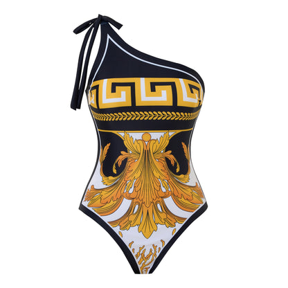 Triangle One-Piece Swimsuit