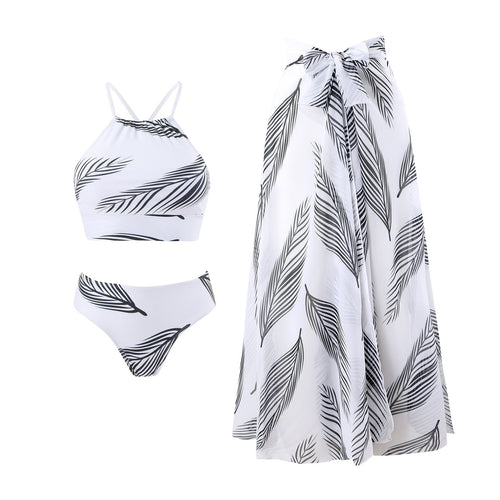 Triple Slit One-Piece Swimsuit
