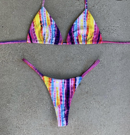 Print Tie Bikini Set