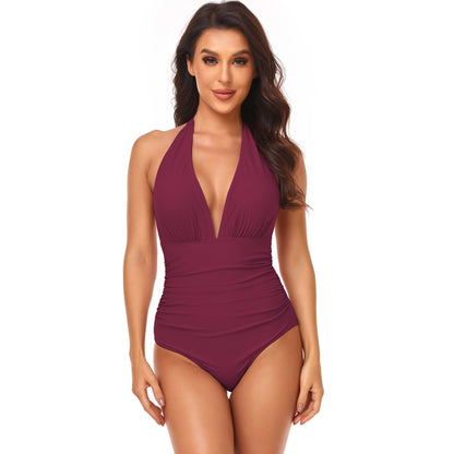 Solid One-Piece Swimsuit