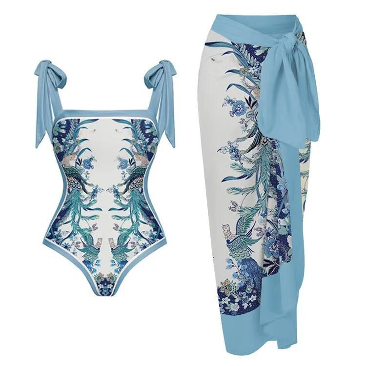 Two-Way Print One-Piece Swimsuit