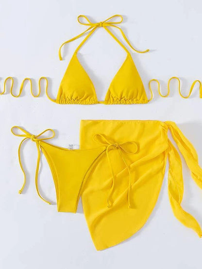Solid Bikini Set