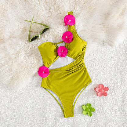 Solid One-Piece Swimsuit