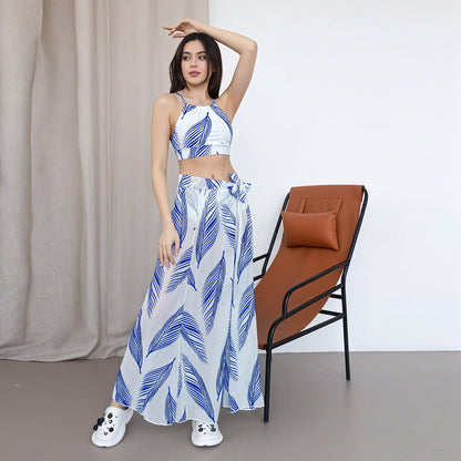 Triple Slit One-Piece Swimsuit