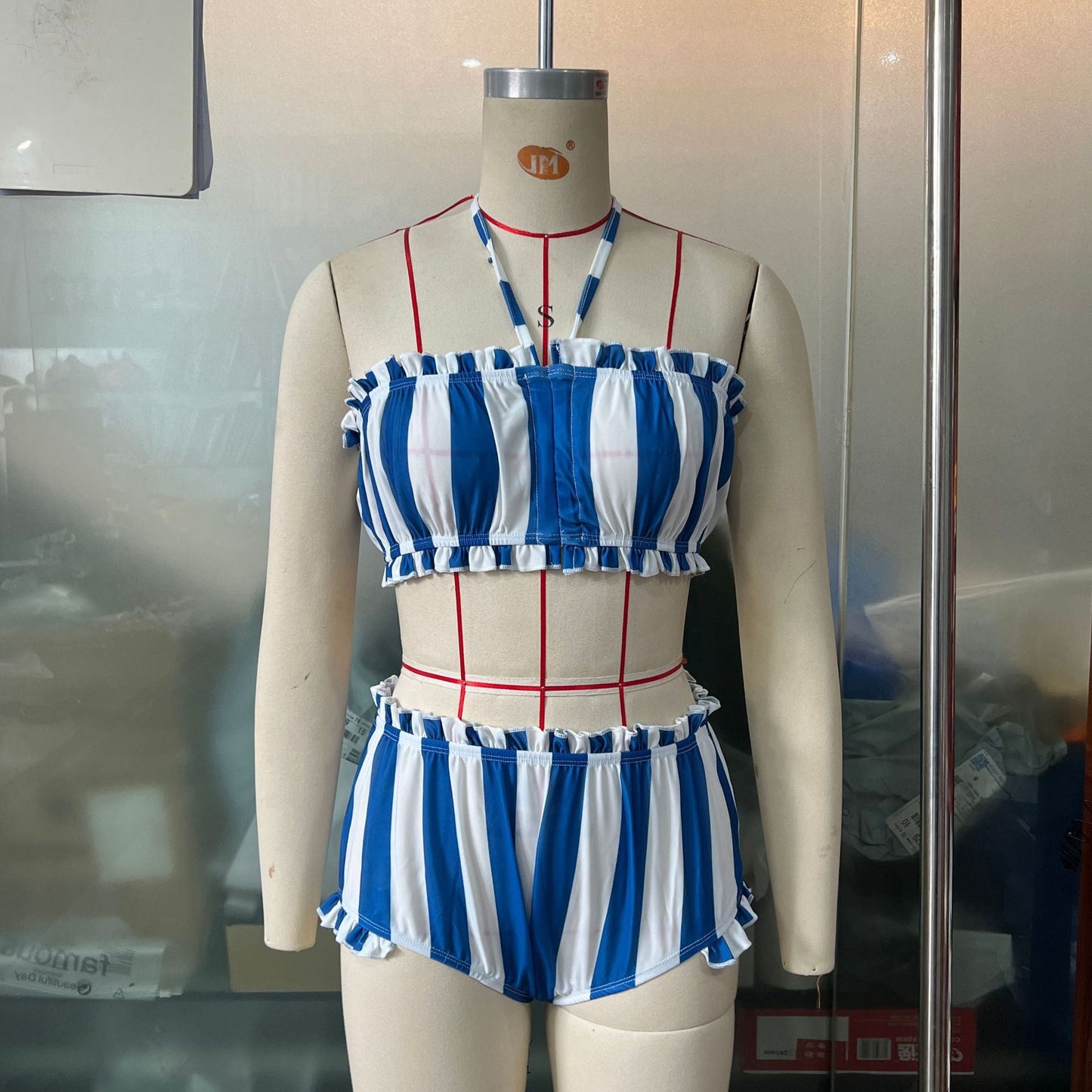 Retro Stripe Bikini Set