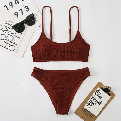 Wave Print Bikini Set