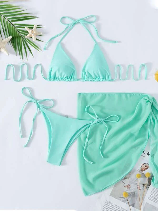 Solid Bikini Set