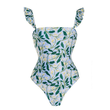 Raw Hem One-Piece Swimsuit