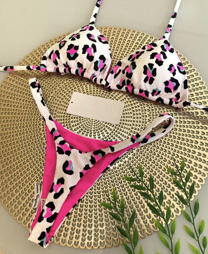 Textured Bikini Set