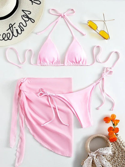 Solid Bikini Set